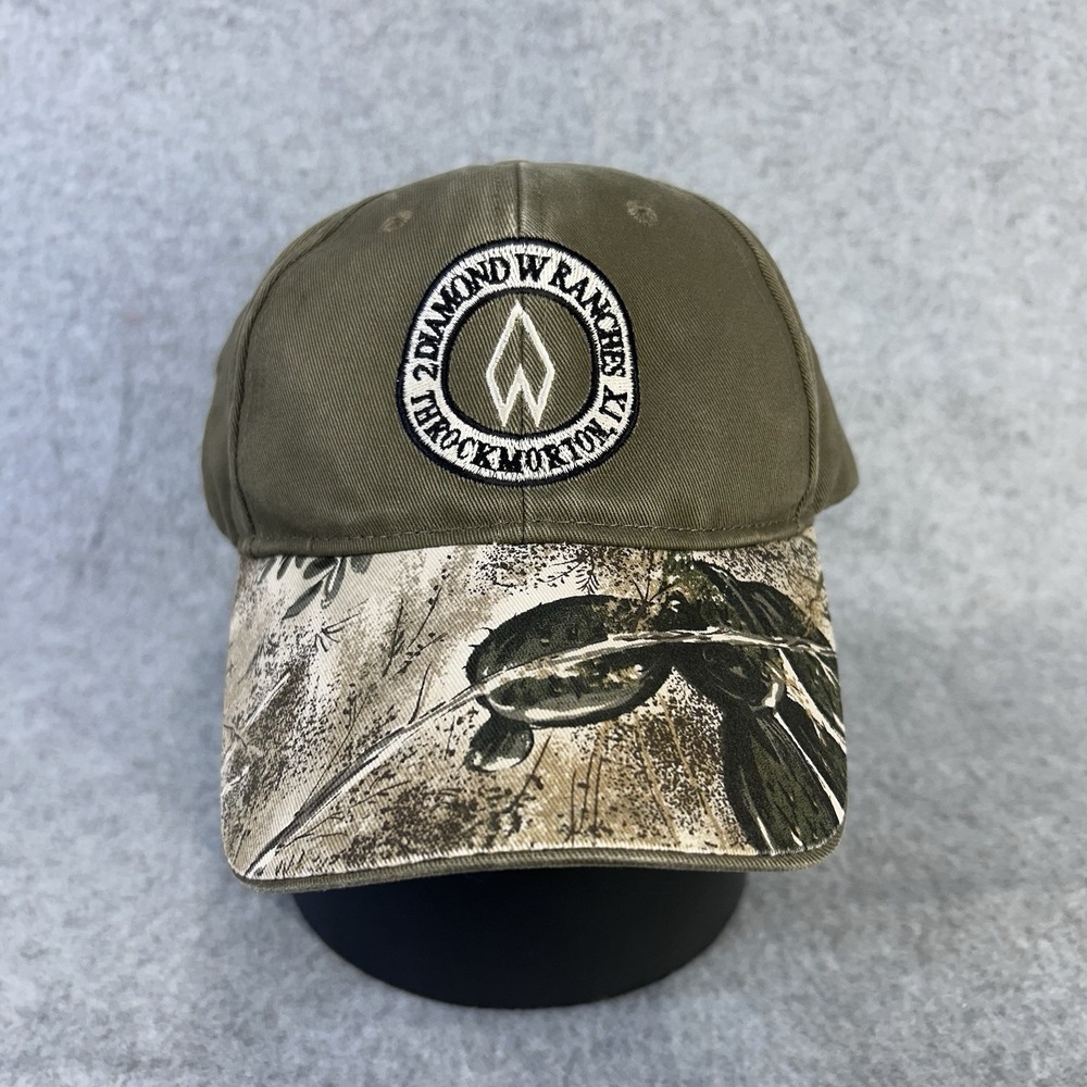 GameGuard Original‎ 2 Diamond W Ranches Cap Strapback Olive Camo  Texas Hat